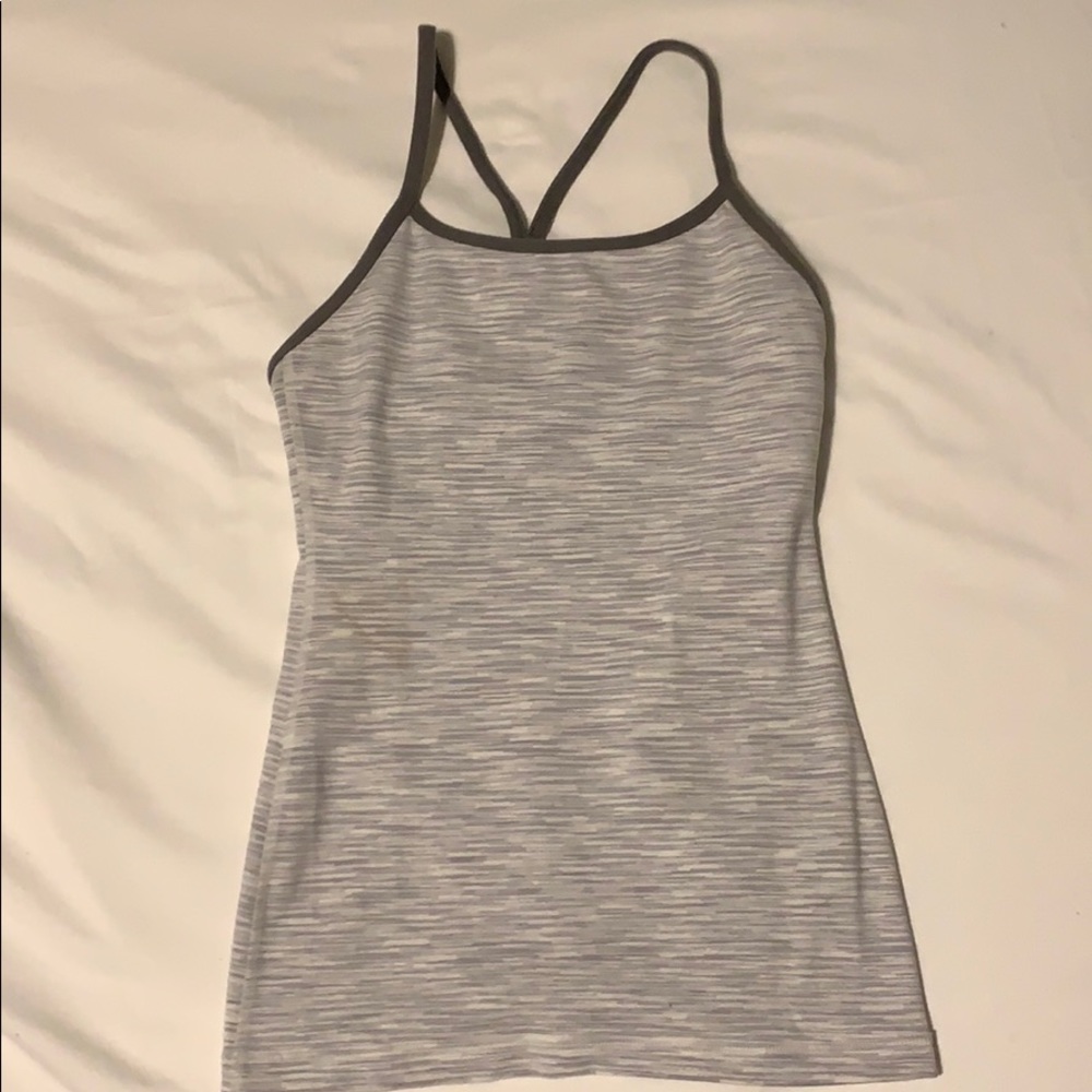 Lululemon tank top size 2 grey built in bra